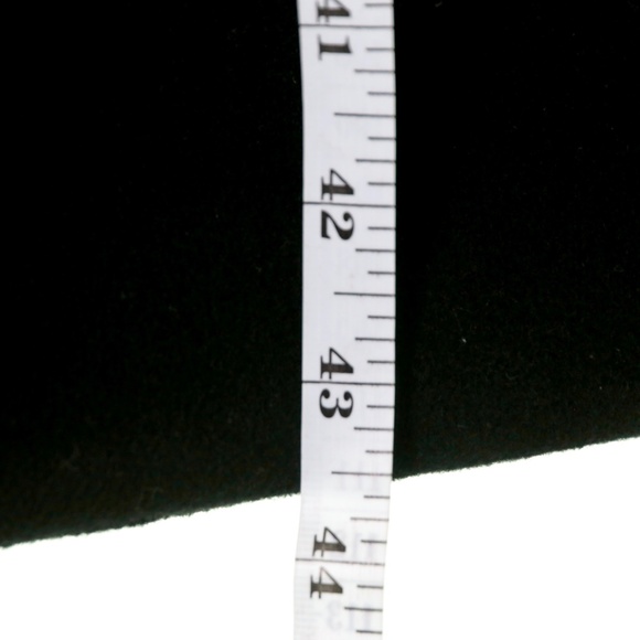 Mackage Wool Cashmere Leather Trim Long Trench Coat Black Womens S Dark Academia - Picture 9 of 10